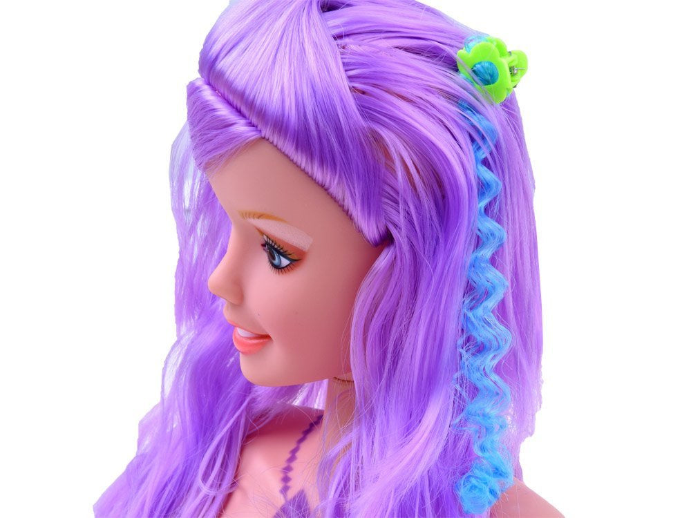 Lėlės biustas šukuosenoms kurti su priedais