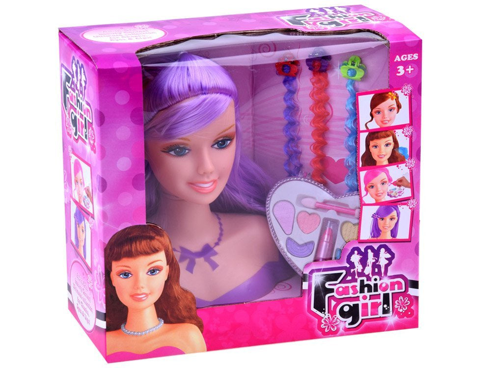 Lėlės biustas šukuosenoms kurti su priedais