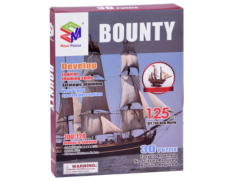 3D dėlionė, laivas Bounty