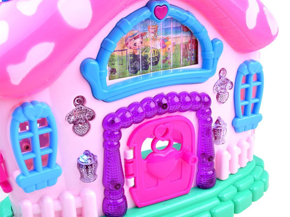 Sulankstomas pasakų namelis su baldais