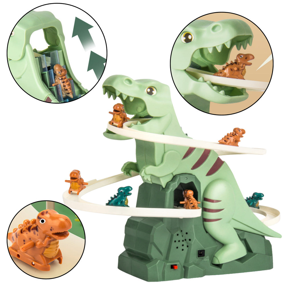 Dinozaurų slidinėjimo trasa su garso ir šviesos efektais