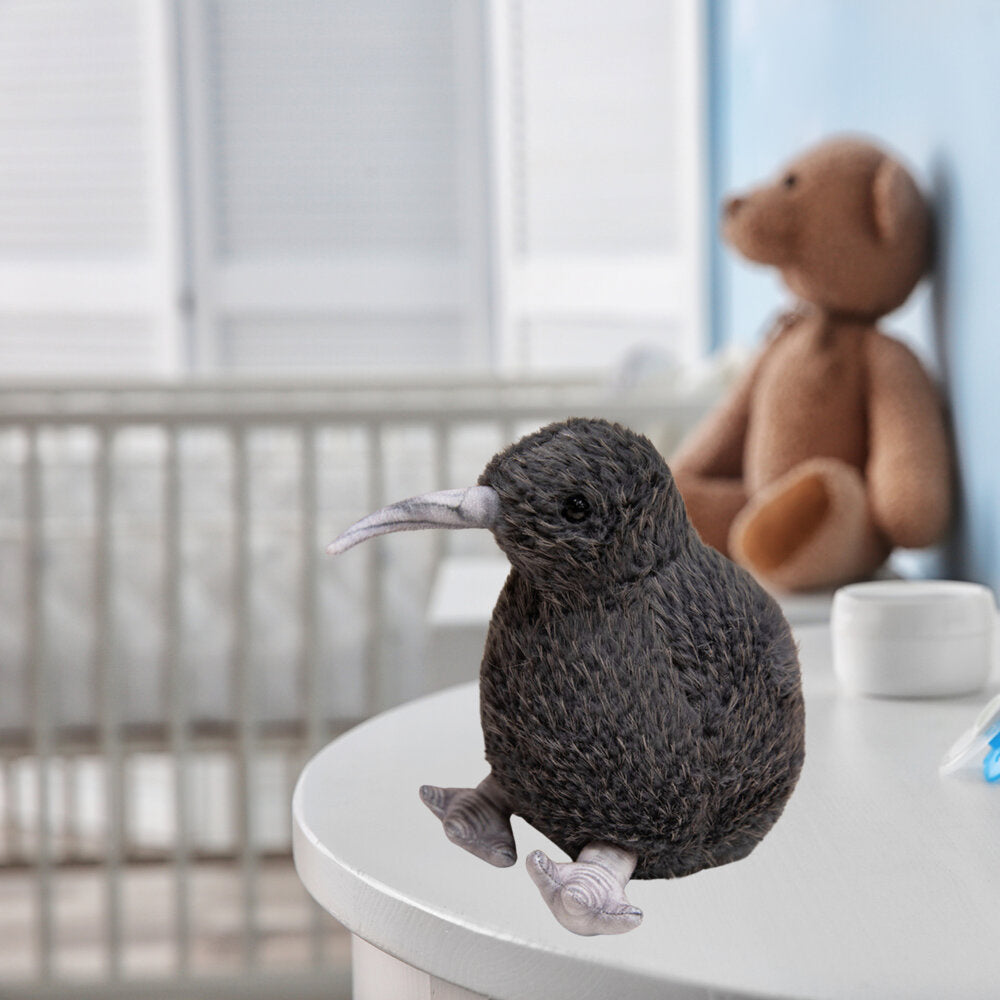 Pliušinis paukštis „Kivi“ 17 cm, juodas