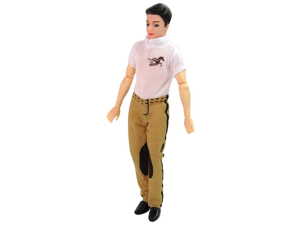 Balto žirgo figūrėlė su priedais