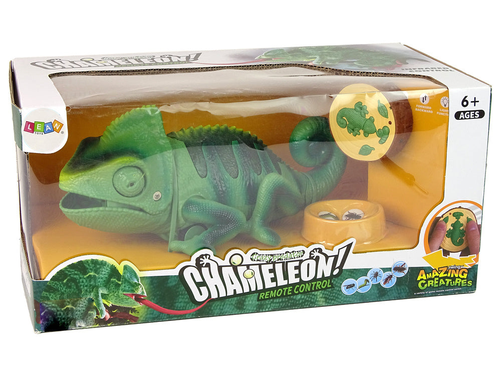 Nuotoliniu būdu valdomas žalias chameleonas 28 cm