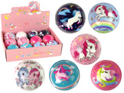 Minkštas spalvotas kamuoliukas 8 cm, vienaragiai