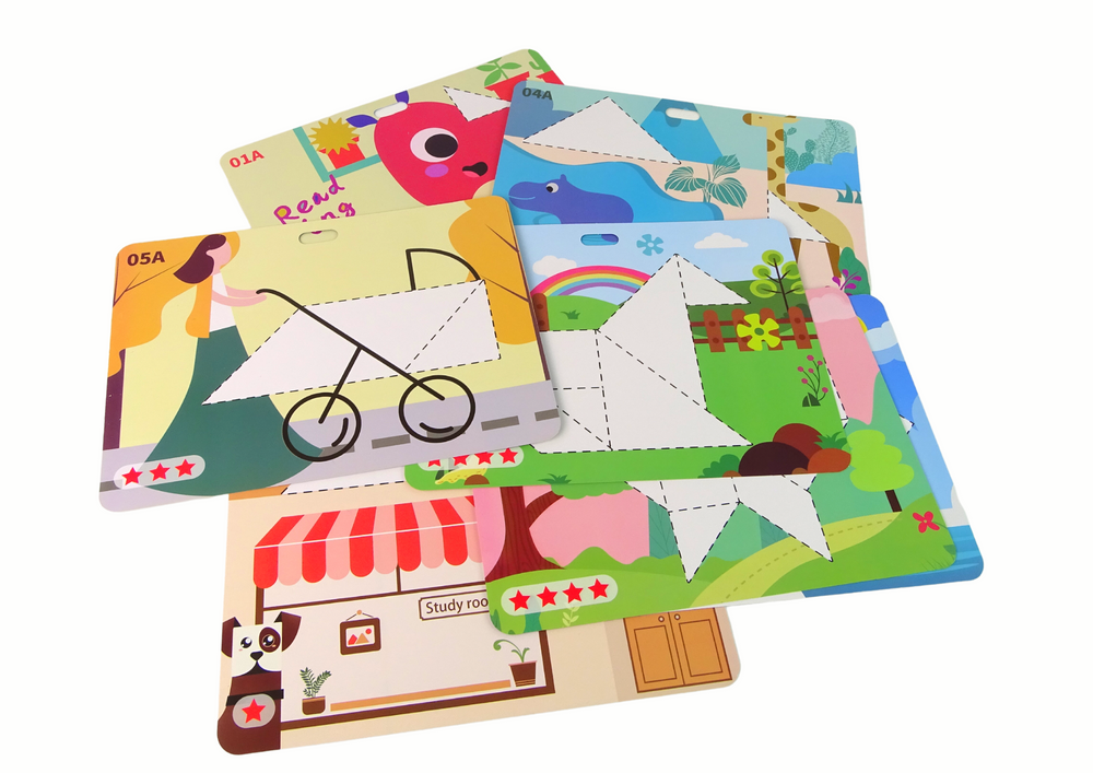 Tangramo dėlionė 7 magnetiniai blokai