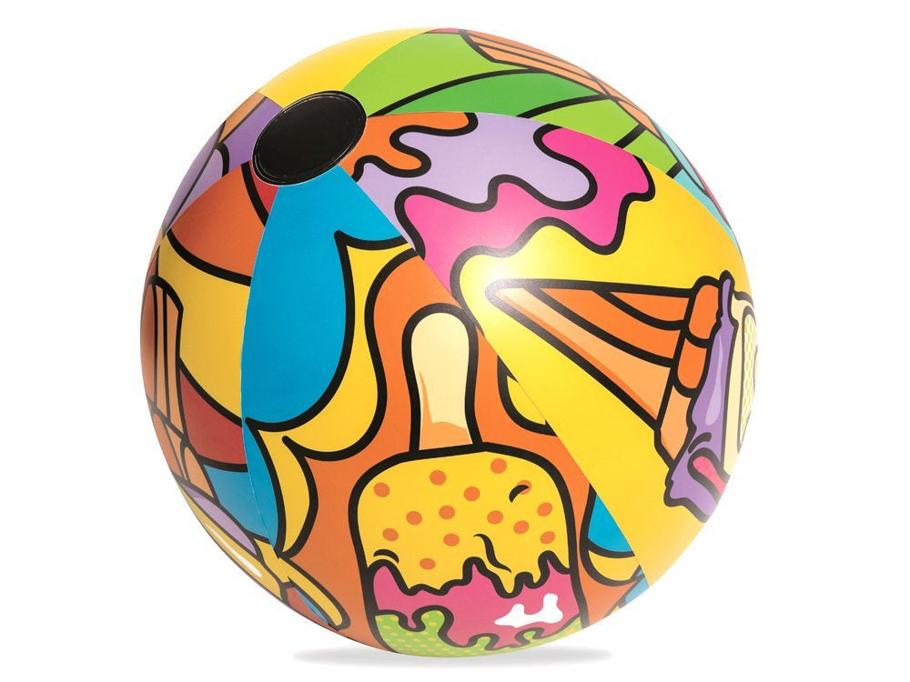 Spalvotas pripučiamas paplūdimio kamuolys 91cm, Bestway