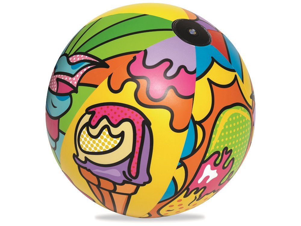 Spalvotas pripučiamas paplūdimio kamuolys 91cm, Bestway