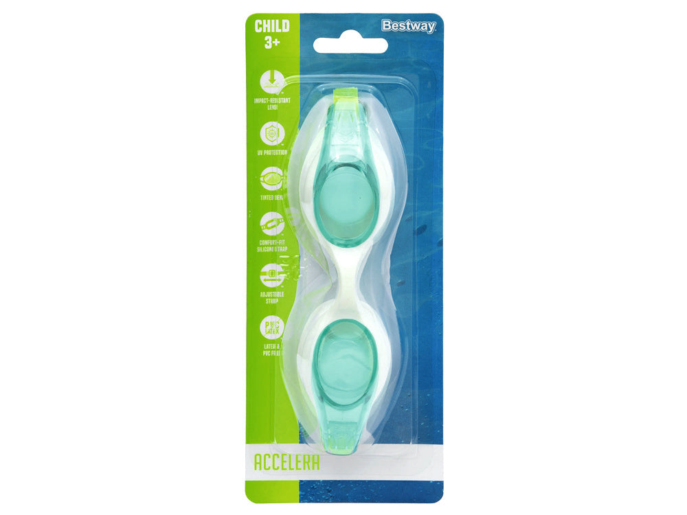 Vaikiški plaukimo akiniai Bestway Accelera, žalia