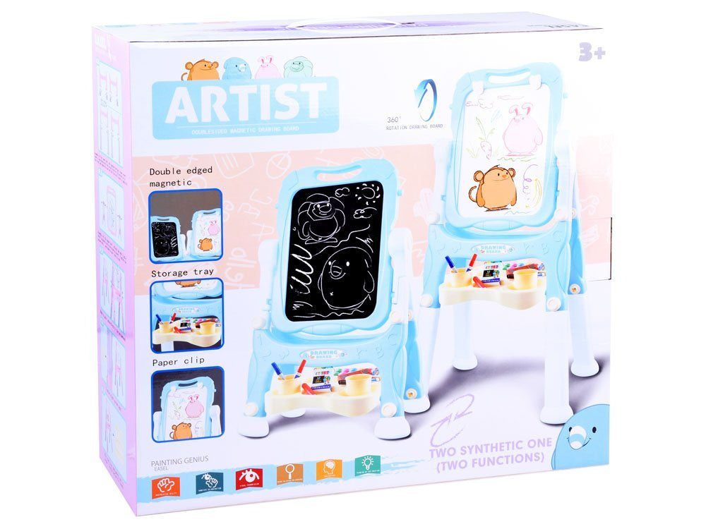 Magnetinė kreidinė lenta su priedais, žydra