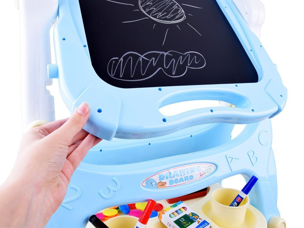 Magnetinė kreidinė lenta su priedais, žydra