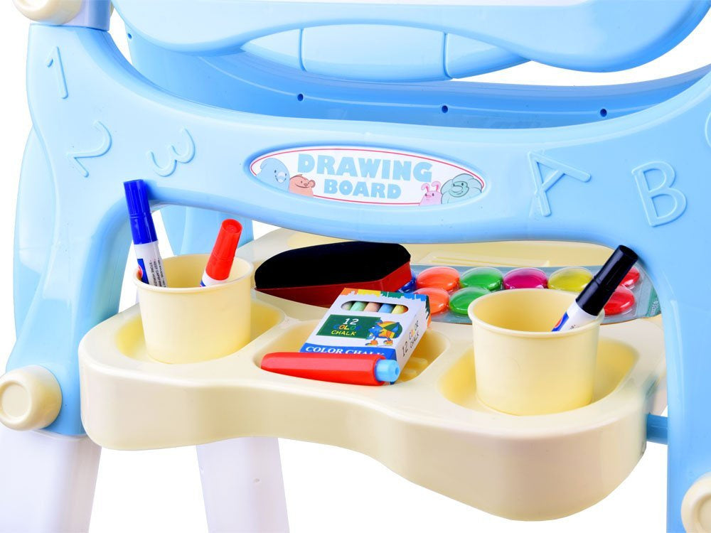 Magnetinė kreidinė lenta su priedais, žydra