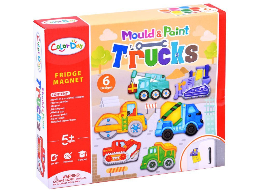 Magnetų rinkinys „Pasidaryk pats“, statybinės mašinos