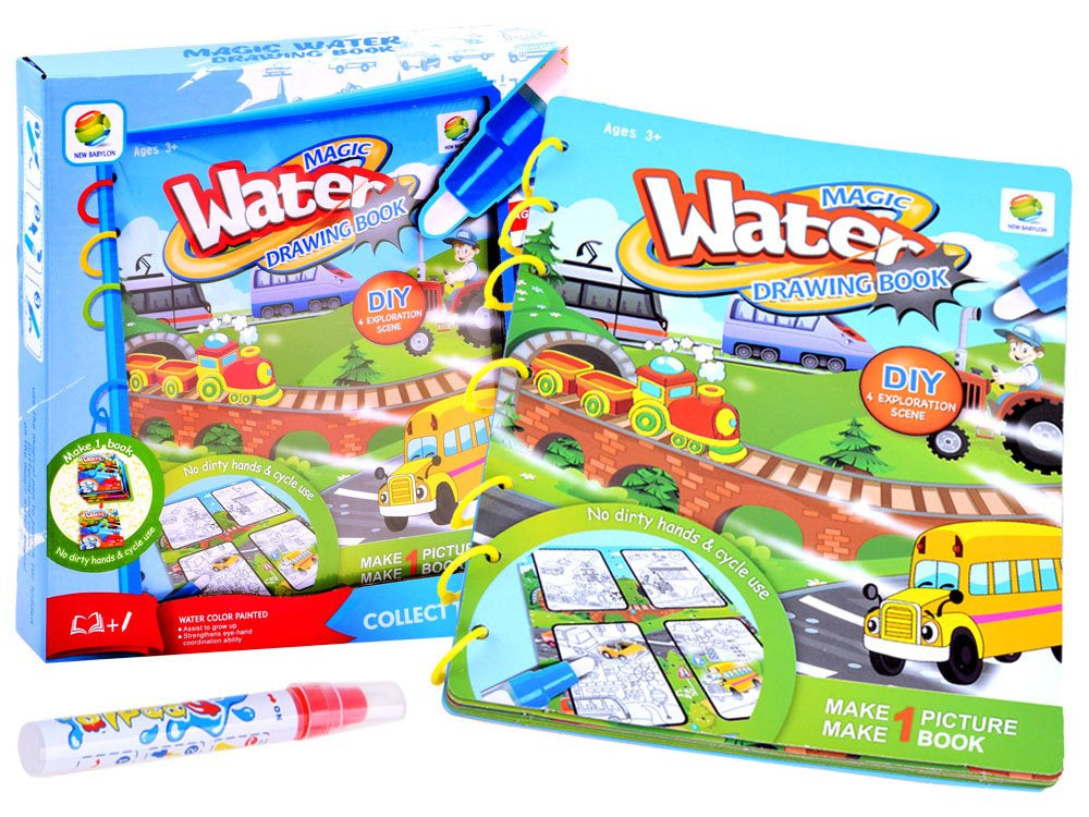 Kūrybinė vandens dažymo knyga su paveikslėliais