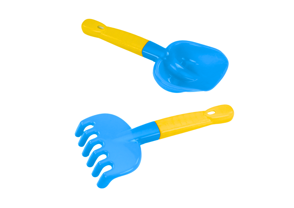 Smėlio žaislų rinkinys su kibirėliu ir malūnėliu 9 el.