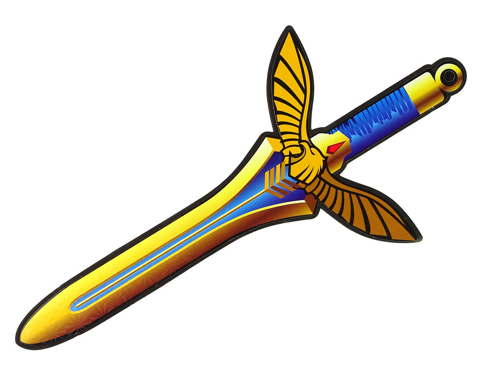 Minkštas kario kalavijo ir skydo rinkinys, geltonas