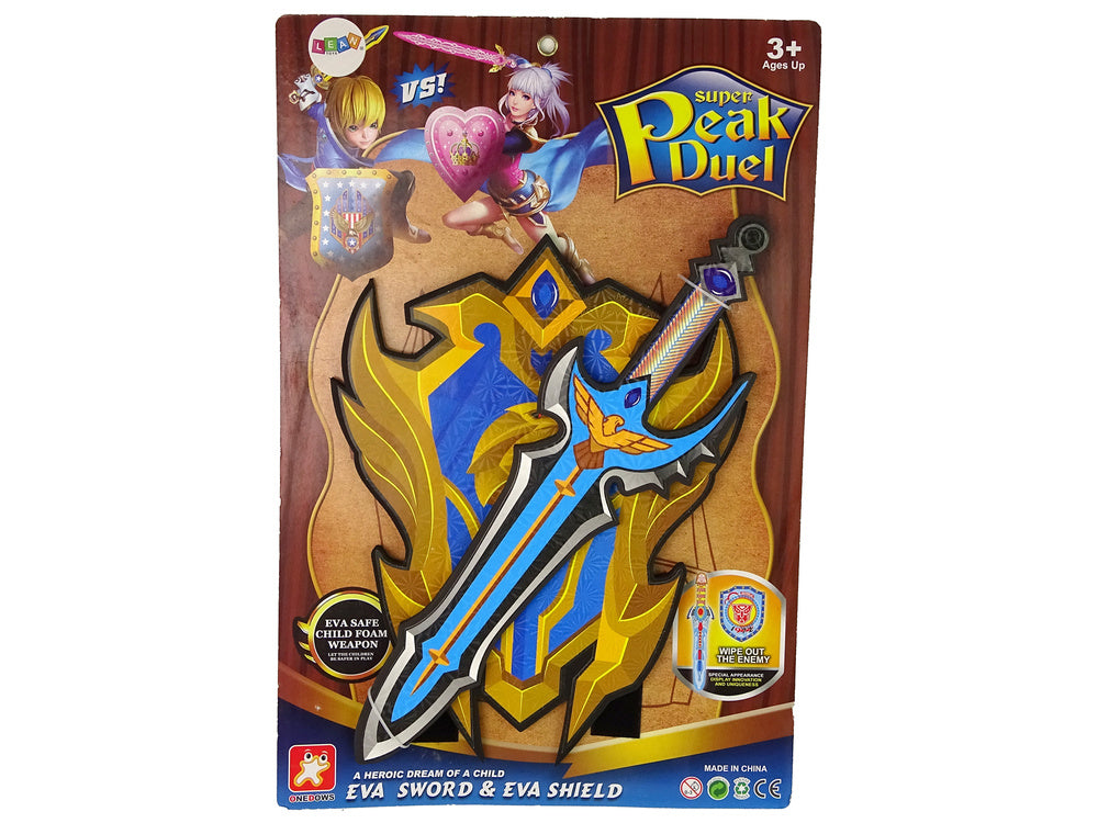 Minkštas kario kalavijo ir skydo rinkinys