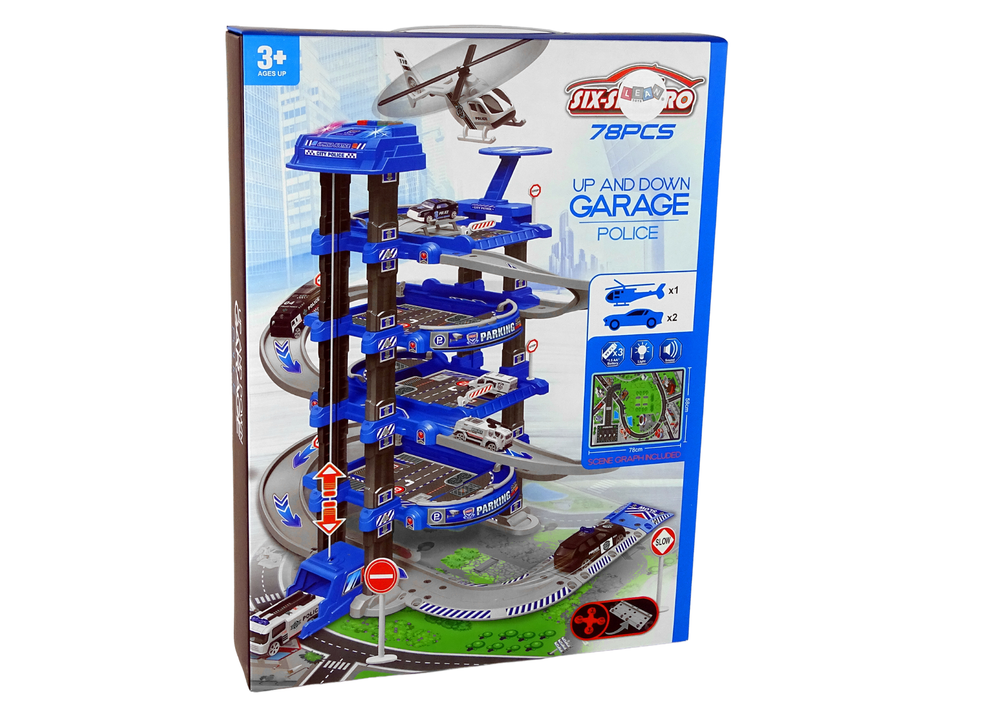 Policijos automobilių stovėjimo aikštelė su garsu, 78 el.