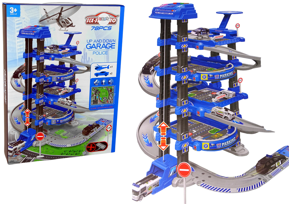 Policijos automobilių stovėjimo aikštelė su garsu, 78 el.