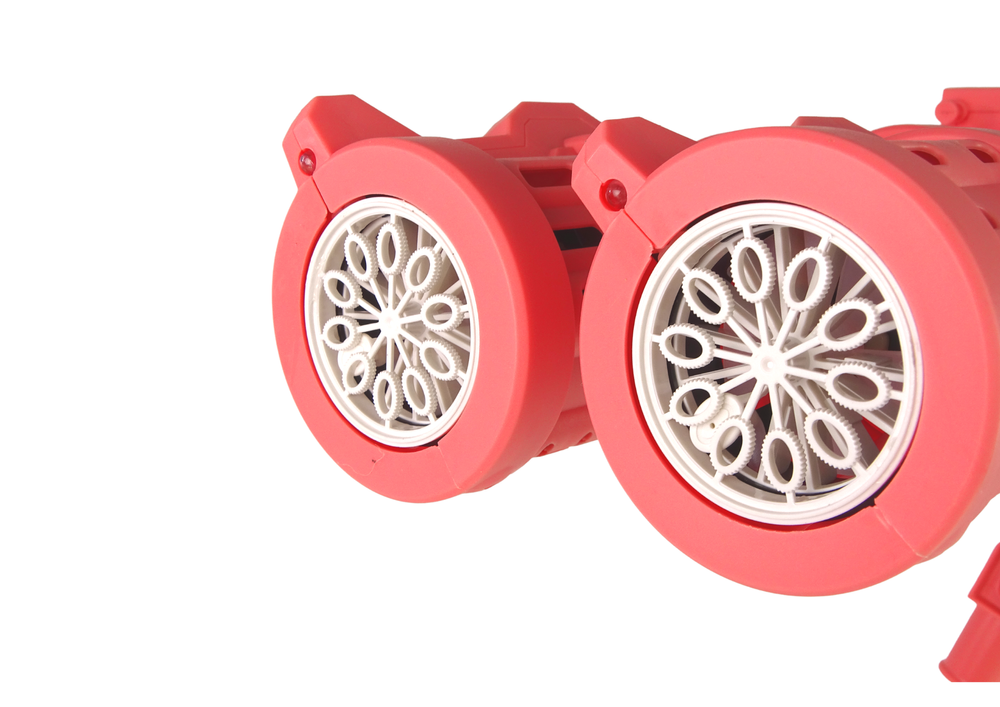 Muilo burbulų pistoletas ant trikojo, rožinis