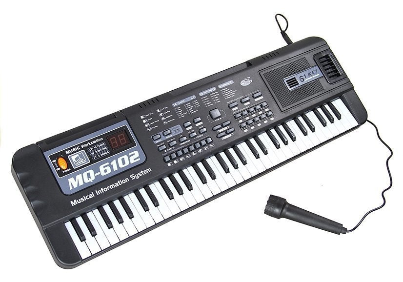Pianino su mikrofonu rinkinys MQ-6102, juodas
