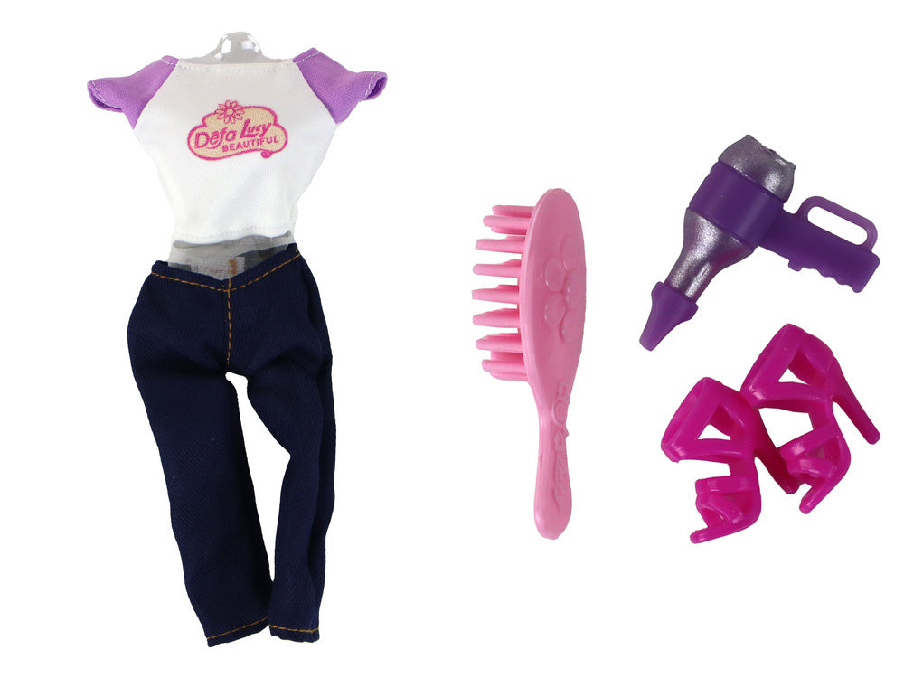 Lėlė Lucy su nėščiosios pilvuku ir priedais