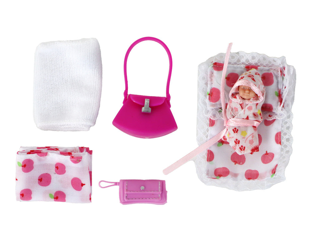 Lėlė Lucy su nėščiosios pilvuku ir priedais