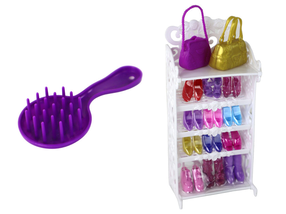 Lėlė Lucy violetine suknele