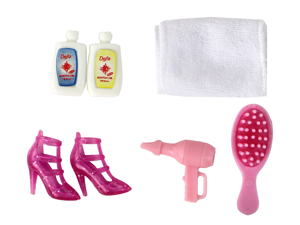 Lėlės ir vonios kambario baldų rinkinys