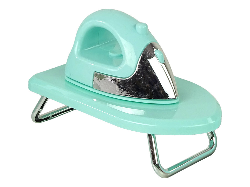 Žaislinės skalbimo mašinos lygintuvo ir pakabų rinkinys, mėtinis