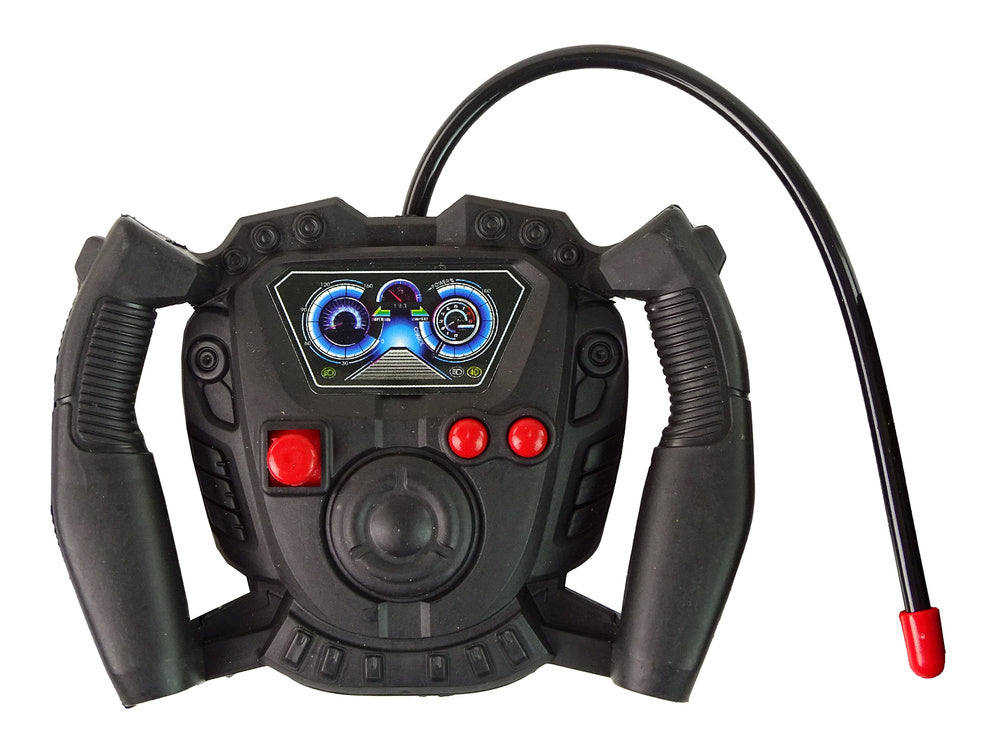 Nuotoliniu būdu valdomas traktorius su presu, žalias