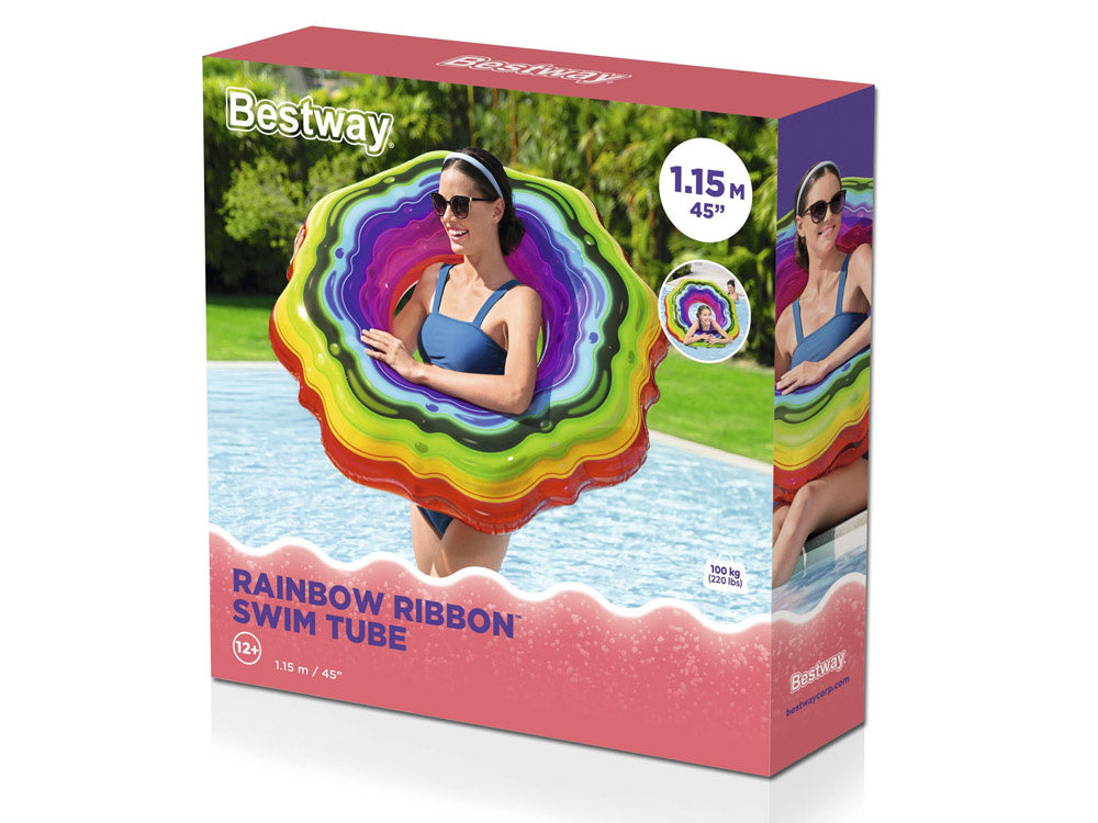 Pripučiamas plaukimo ratas 115 cm, Bestway, spalvota želė