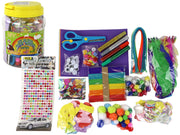 Kūrybiškas rinkinys stiklainyje, geltonas