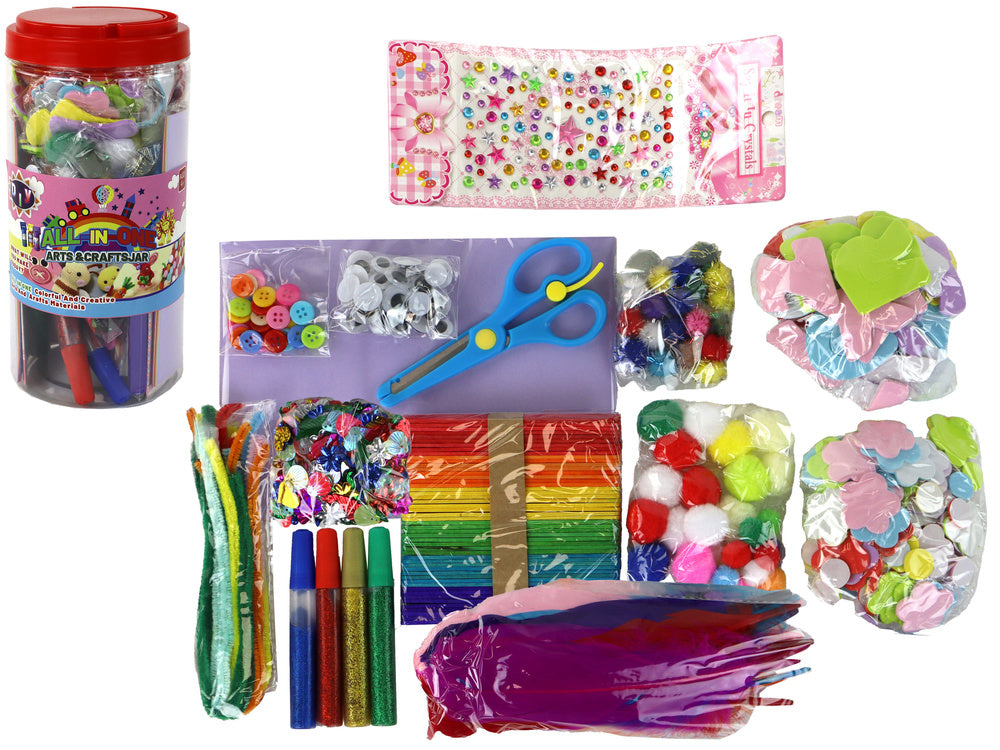 Kūrybiškas rinkinys stiklainyje