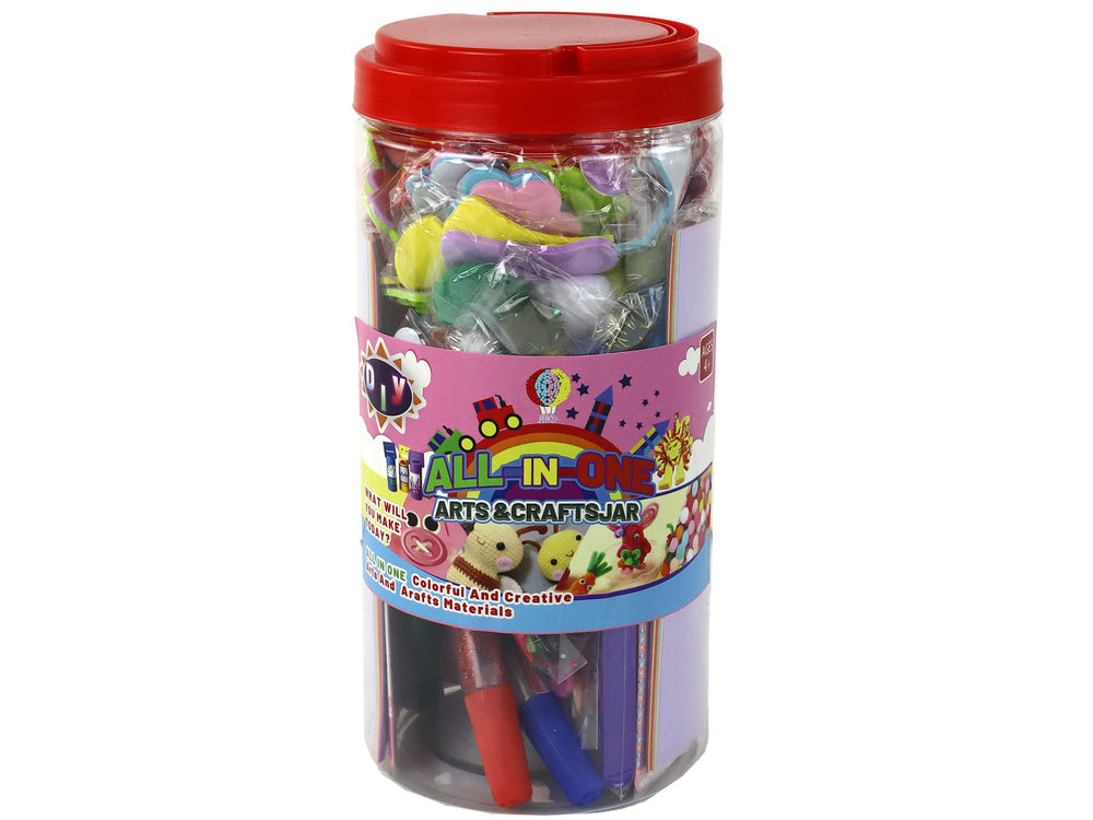 Kūrybiškas rinkinys stiklainyje