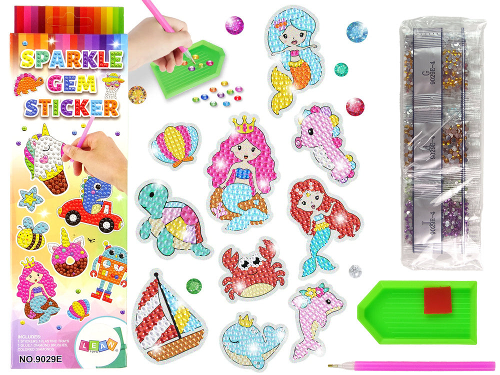 Deimantinės mozaikos rinkinys su lipdukais „Undinėlė“