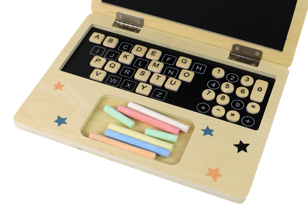 Medinis piešimo lenta su priedais