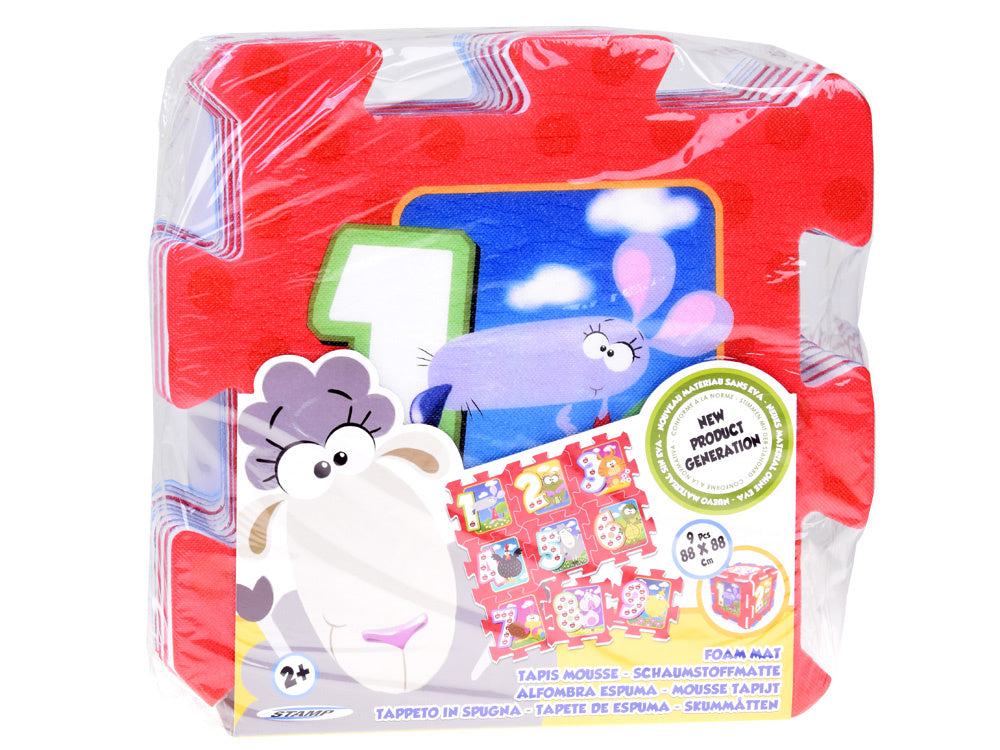 Dėlionė kilimėlis „Gyvūnai ir skaičiai“ 31x31cm