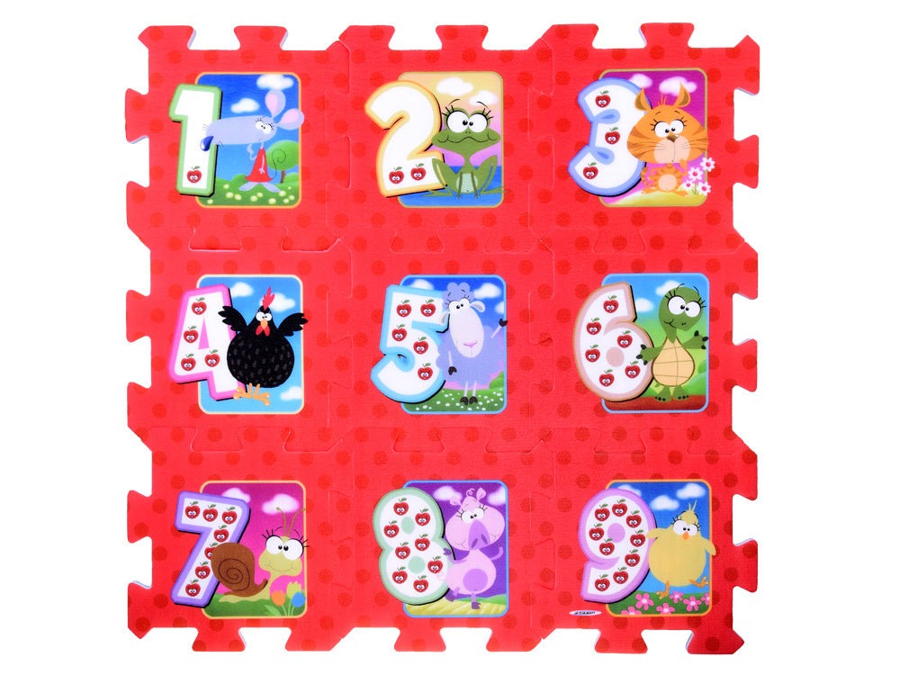 Dėlionė kilimėlis „Gyvūnai ir skaičiai“ 31x31cm