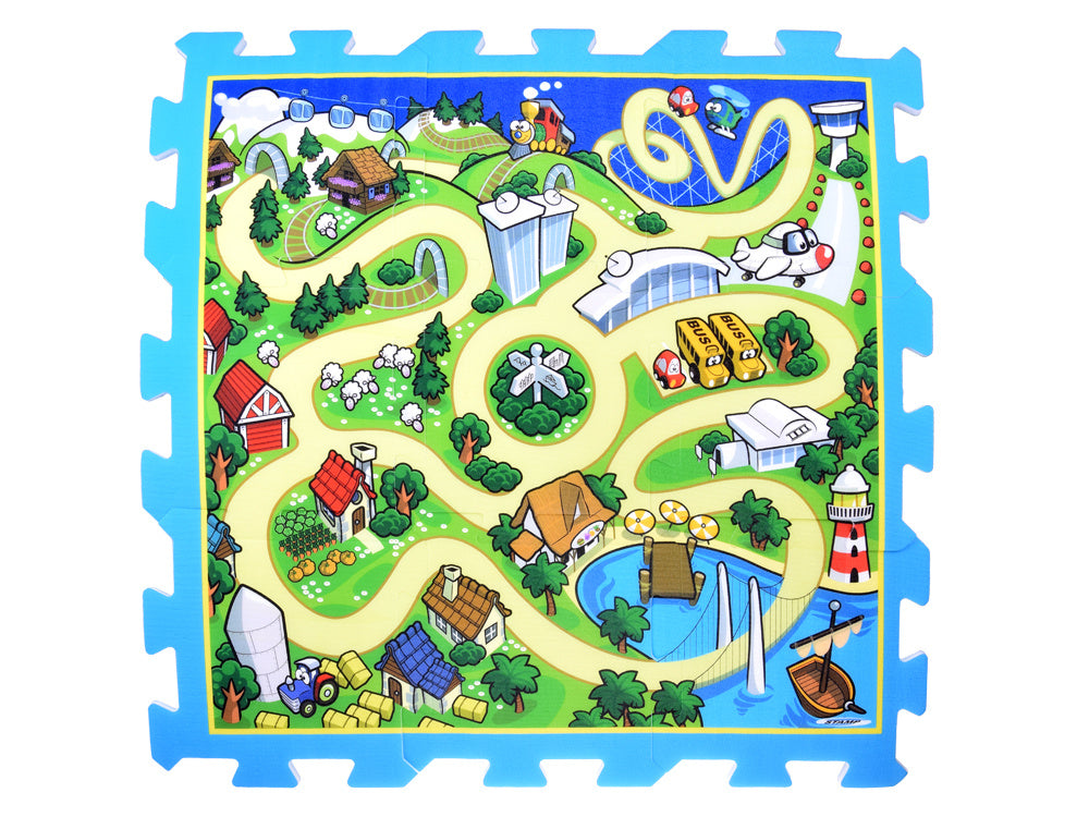 Dėlionė kilimėlis „Gatvės“ 31x31cm