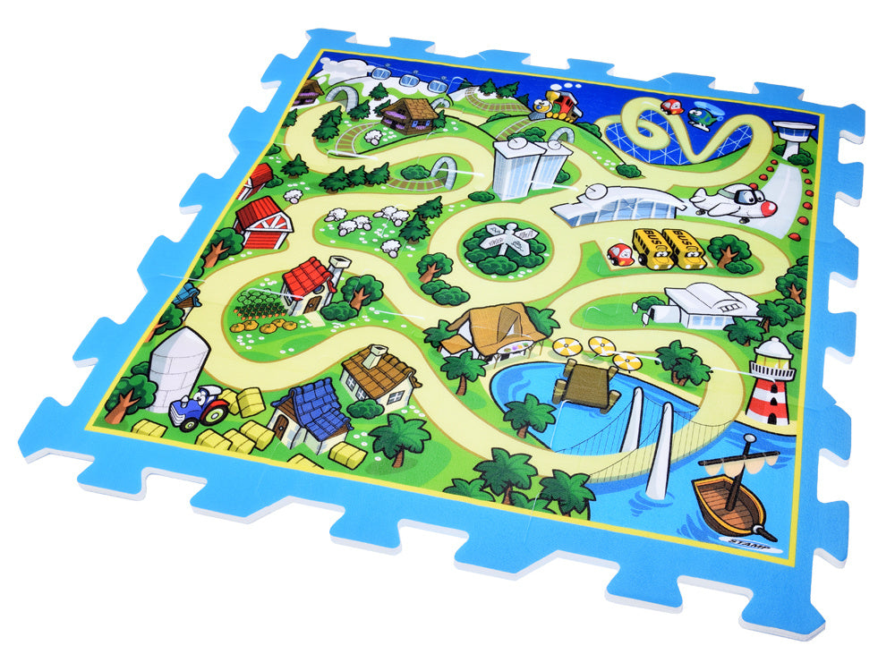 Dėlionė kilimėlis „Gatvės“ 31x31cm