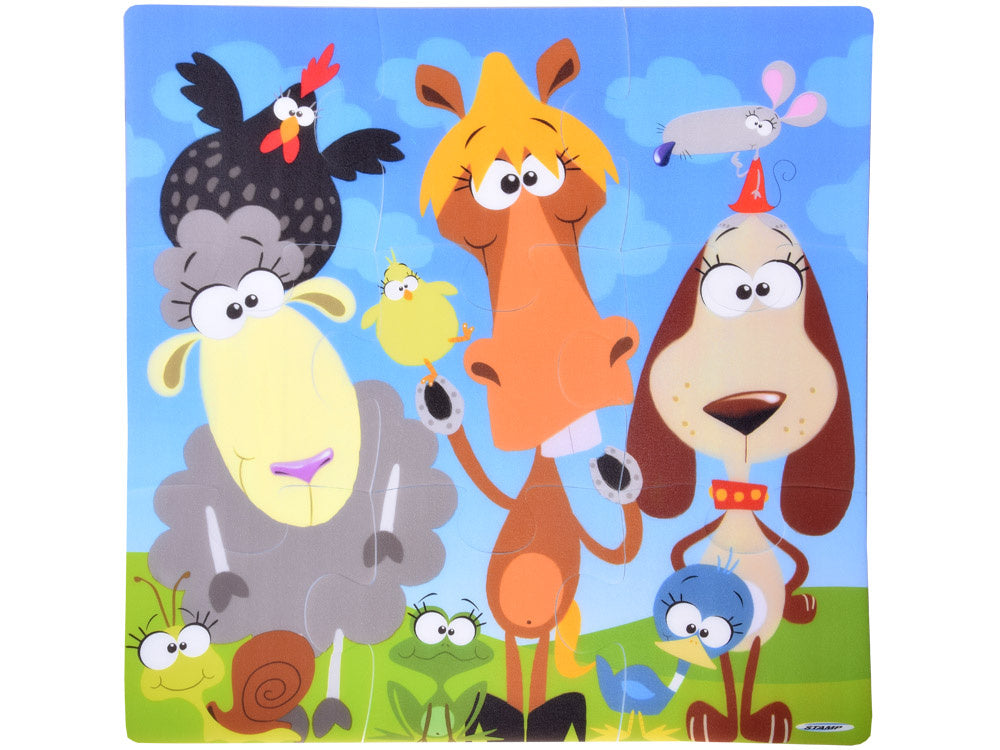 Dėlionė kilimėlis „Gyvūnai“ 37x37cm