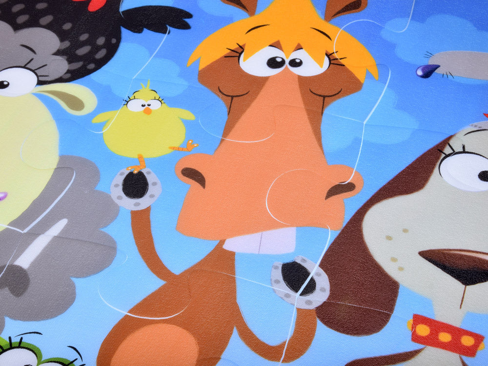 Dėlionė kilimėlis „Gyvūnai“ 37x37cm