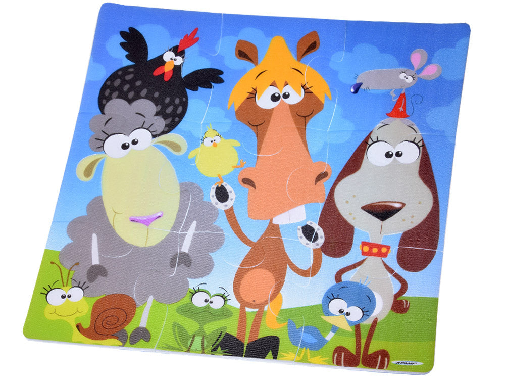 Dėlionė kilimėlis „Gyvūnai“ 37x37cm