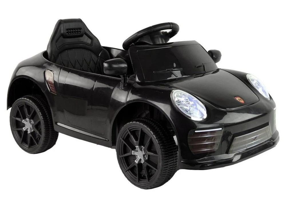 Vienvietis elektromobilis vaikams Porsche WMT-666, juodas