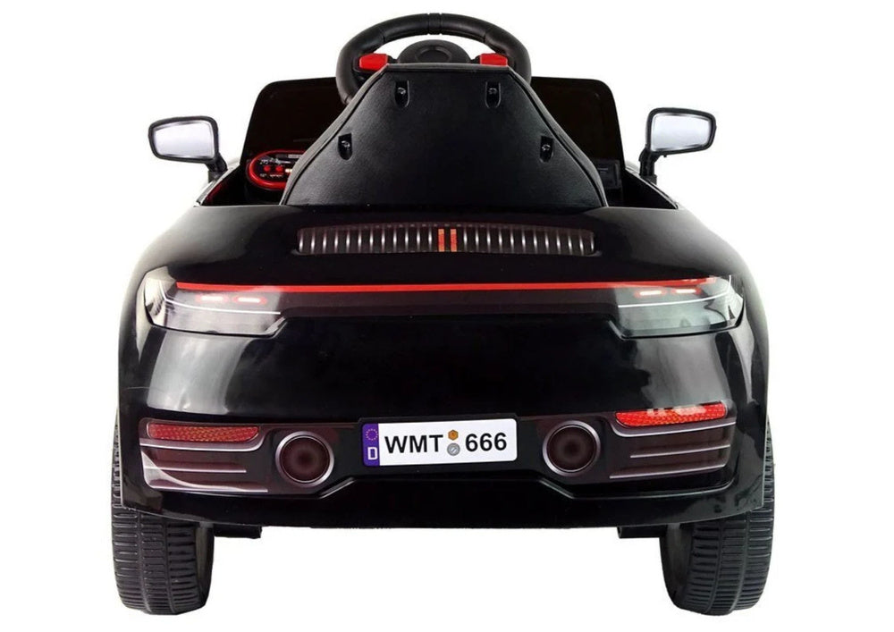 Vienvietis elektromobilis vaikams Porsche WMT-666, juodas