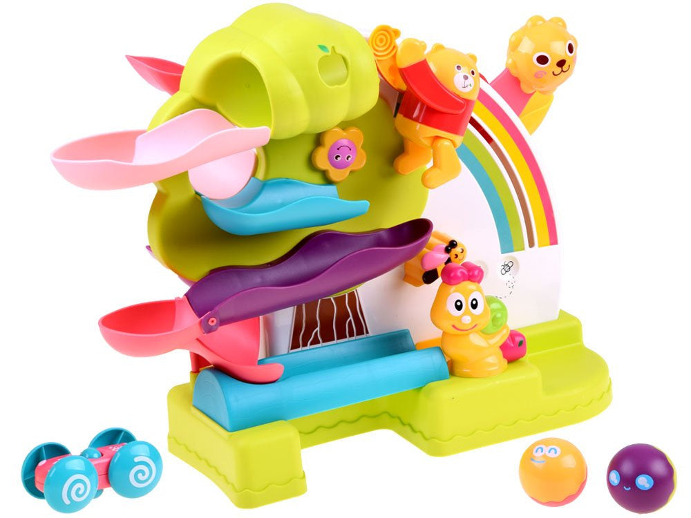 Kamuoliukų ir mašinos trasa su garsu 2in1