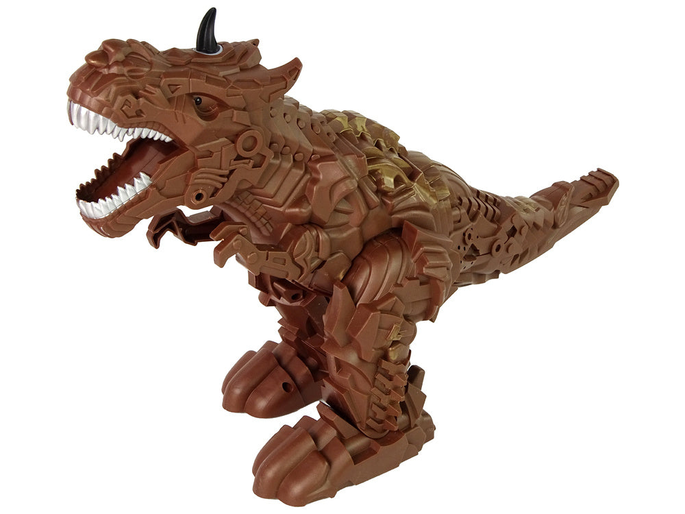 Nuotoliniu būdu valdomas dinozauras su garais, rudas