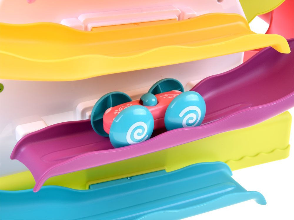 Kamuoliukų ir mašinos trasa su garsu 2in1