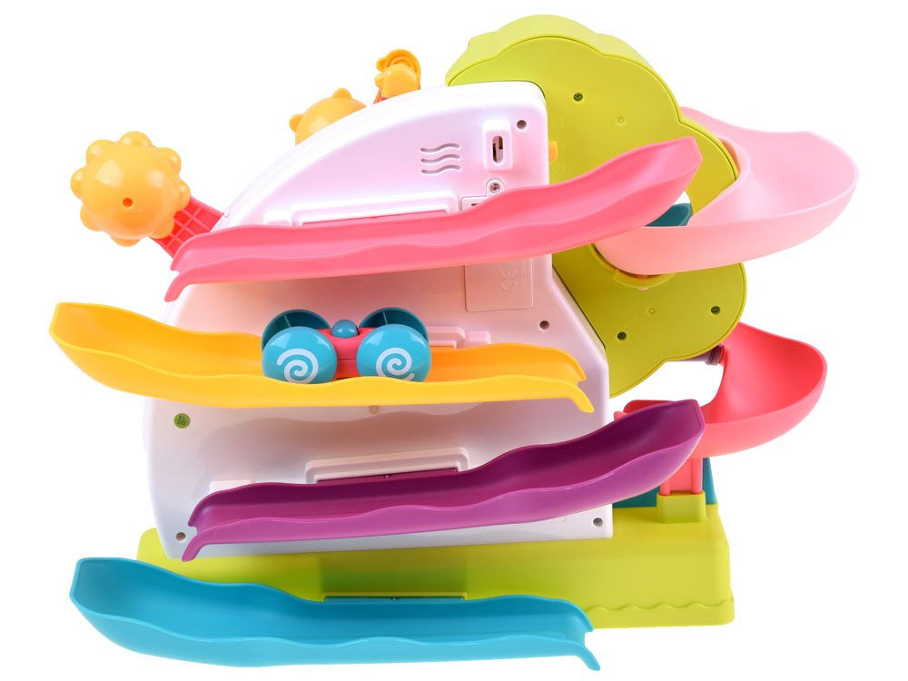 Kamuoliukų ir mašinos trasa su garsu 2in1